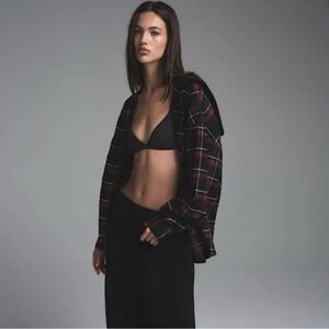 SKIMS OUTDOOR FLANNEL OVERSIZED SHIRT